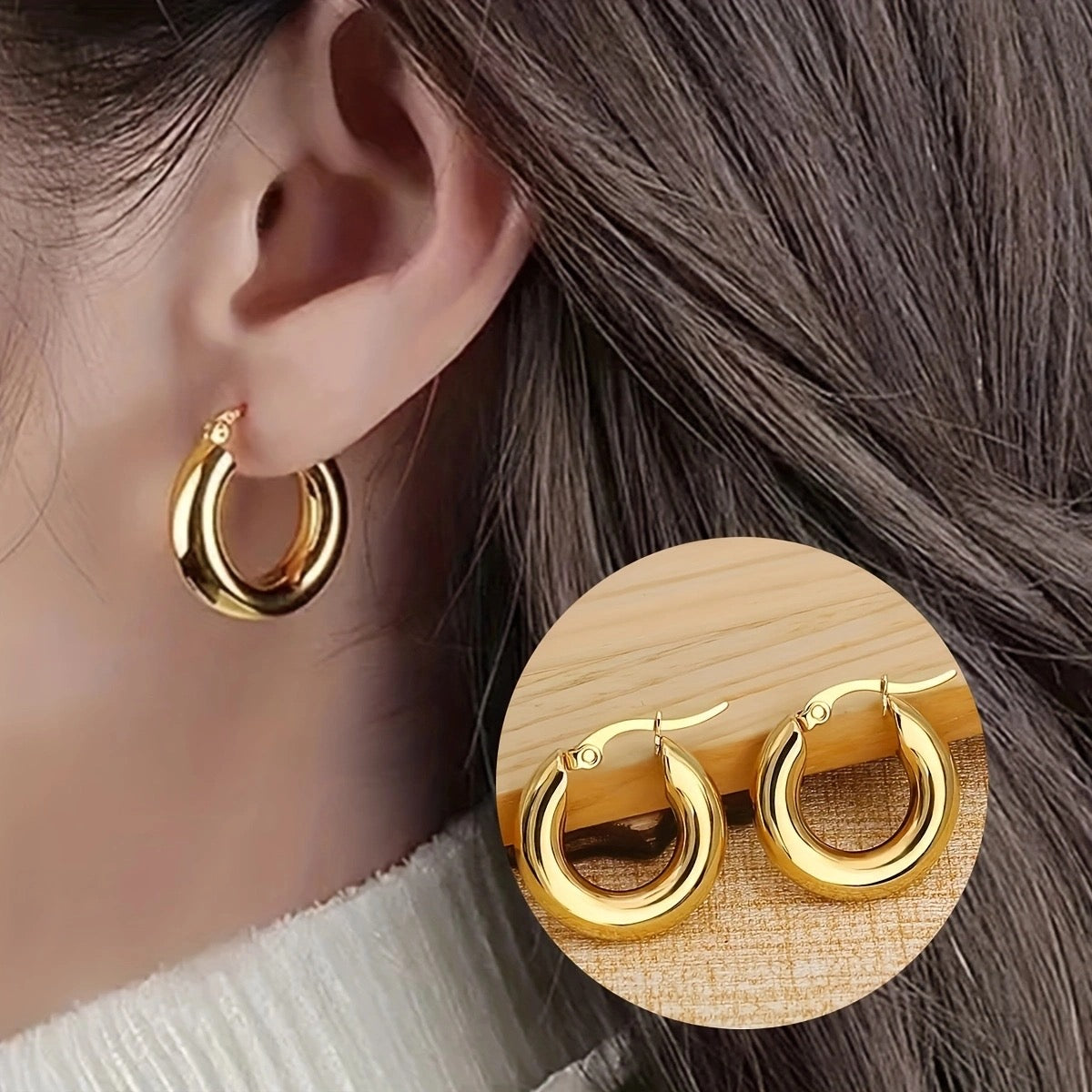 Classic Gold Hoops