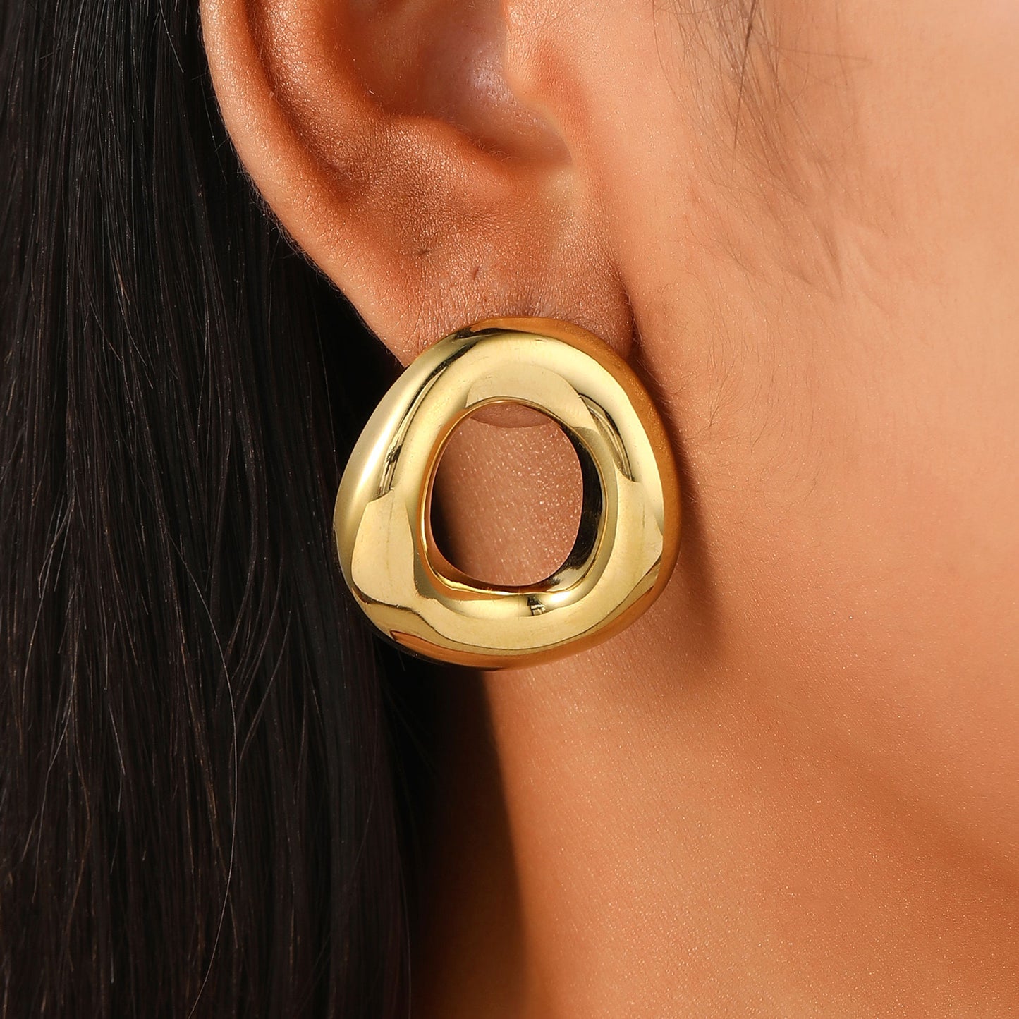 Organic Gold Hoops